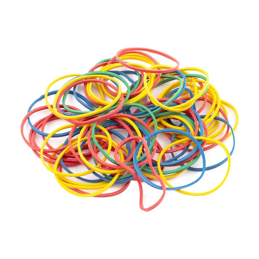 Rubber Bands 100GM Assorted Color Bag