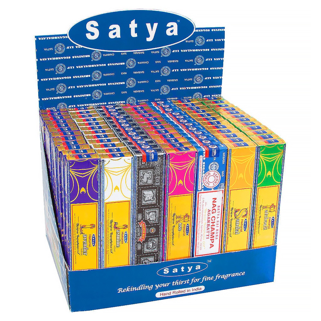 Satya Nag Champa Incense Assorted 84CT Display