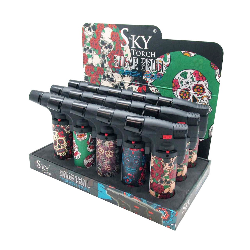 Sky Torch Lighter Sugar Skull (SK101SS) 15CT