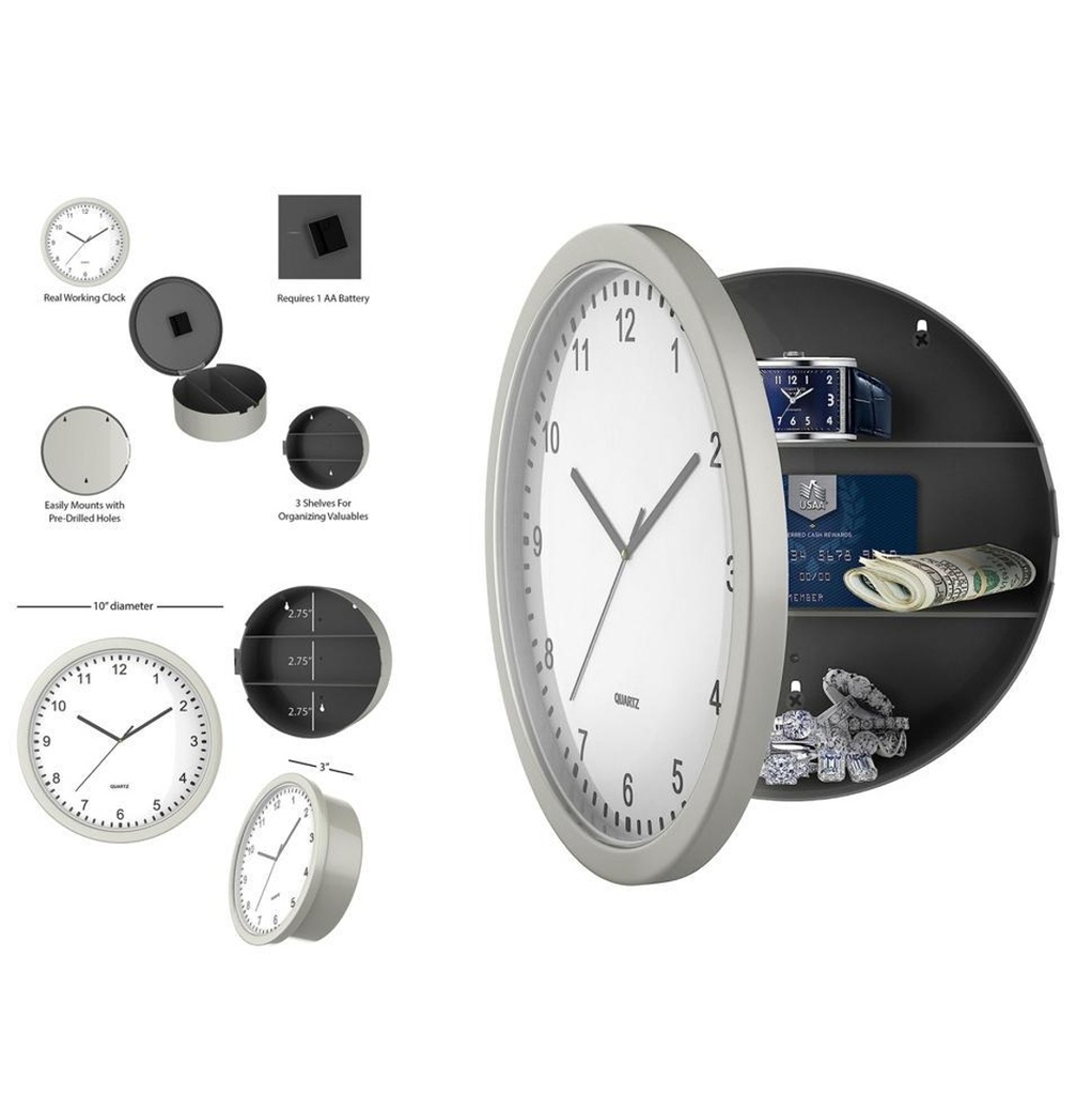 Stash Wall Clock 25CM/6CM