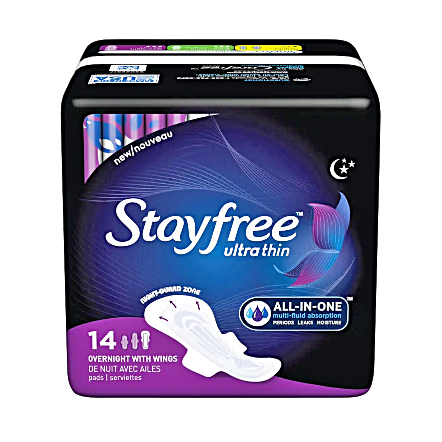 Stayfree Ultra Thin Overnight With Wings 14's