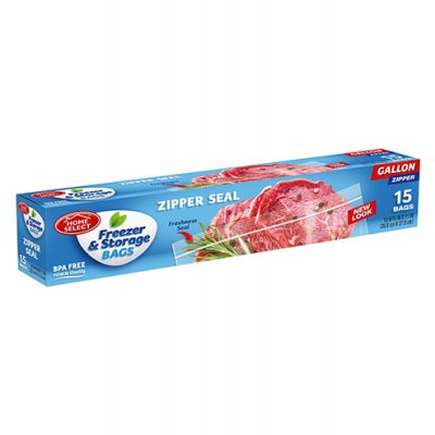 Storage Bags Freezer Zipper Seal 15CT