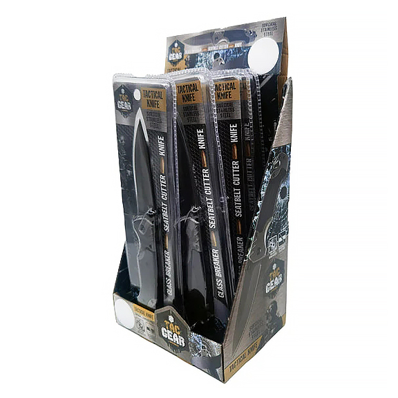Tactical Knife Glass Breaker + Seatbelt Cutter 6CT Display Each