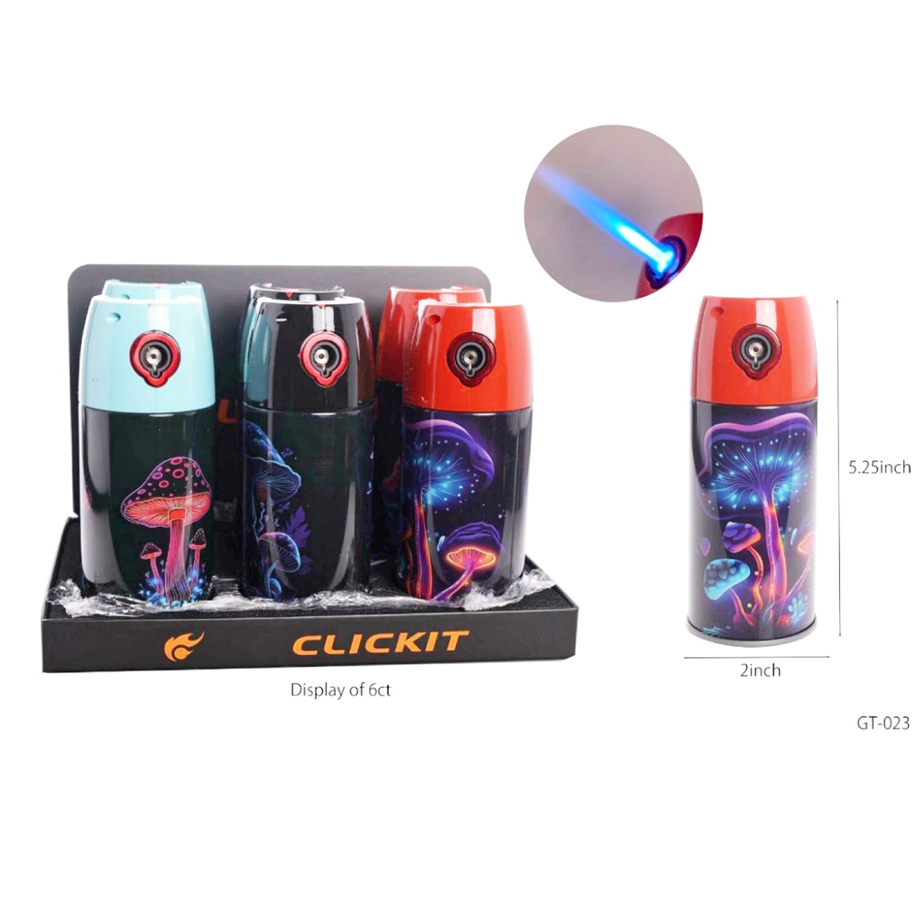 Click it Spray Can Design Torch Lighter (GT021) 6CT Display
