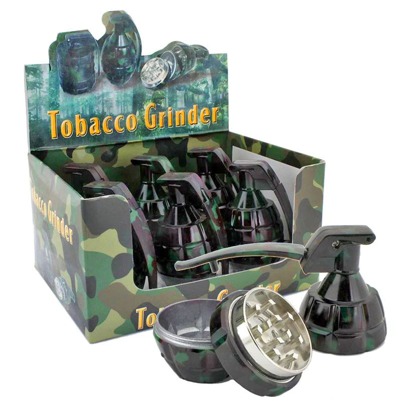 Tobacco Grinder 3 Part Hand Grenade Each
