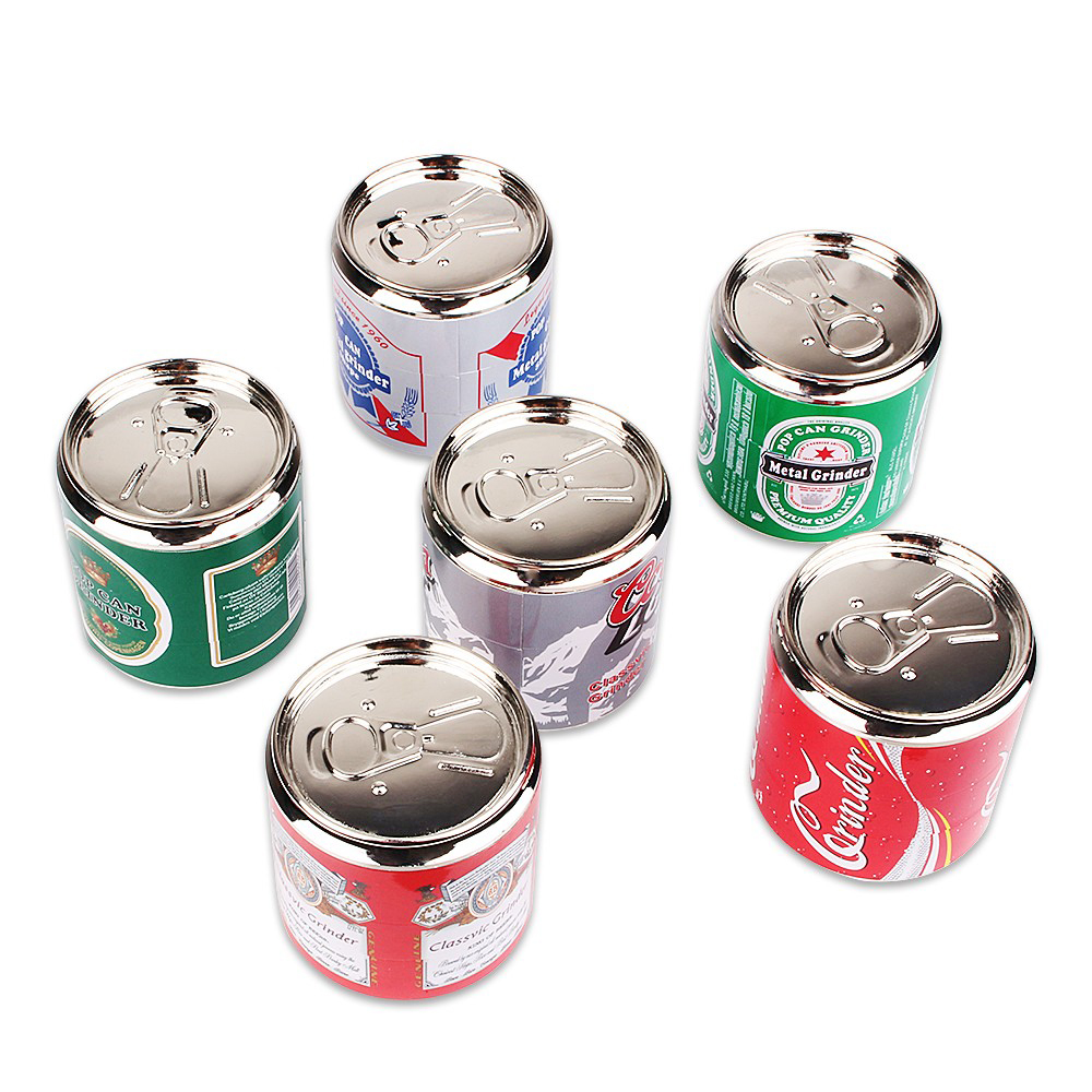 Tobacco Grinder 3 Part Pop Can Each