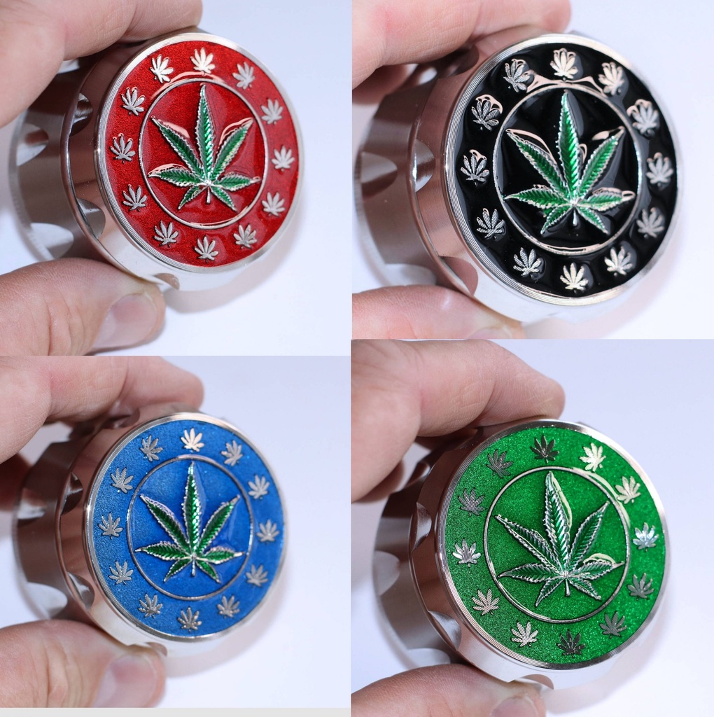 Tobacco Grinder 4 Part Mini Leafy Style Each