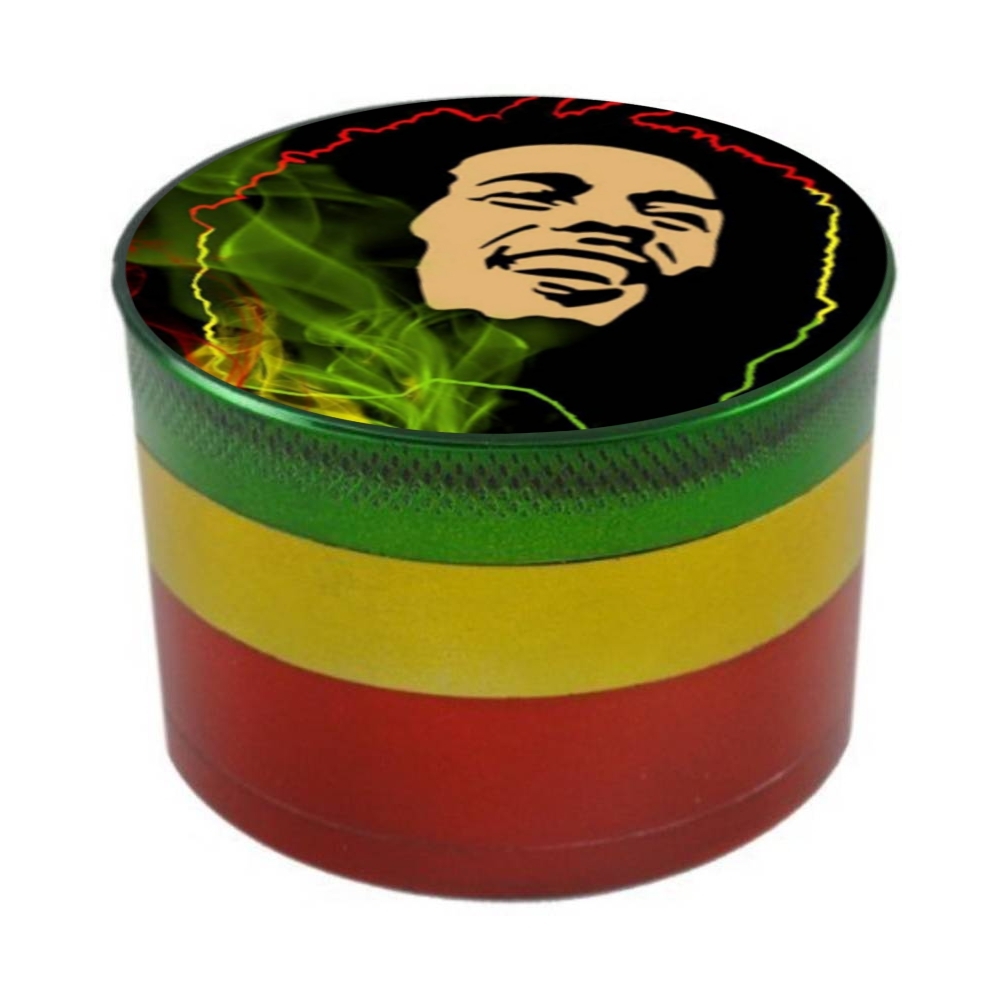 Tobacco Grinder 4 Part Rastafarian Bob Marley Each