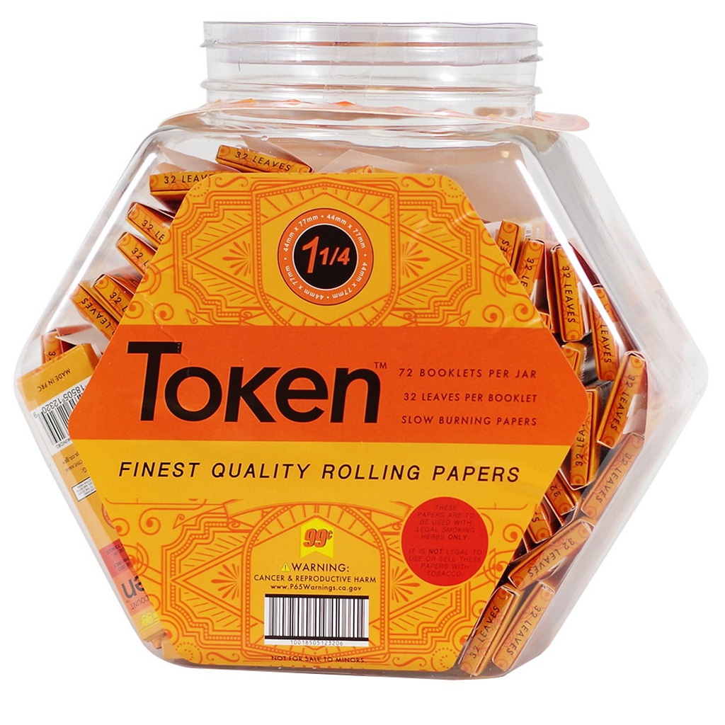 Token 1 1/4 99c Slow Burning 72CT Paper Jar