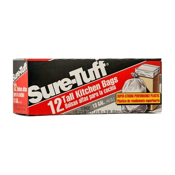 Trash Bag Sure Tuff Super Strong 13 Gal 12CT