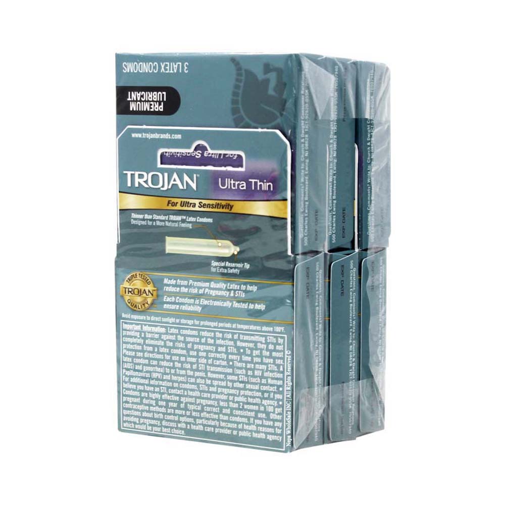 Trojan Grey Ultra Thin 3'S/6CT