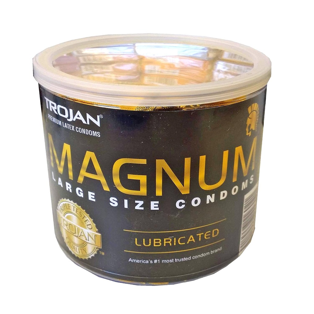 Trojan Magnum Lubricated Large 48CT Jar