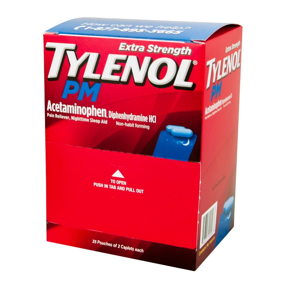 Tylenol PM Pouch 2'S/25CT