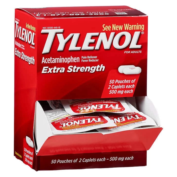 Tylenol E/S Pouch 2'S/50CT