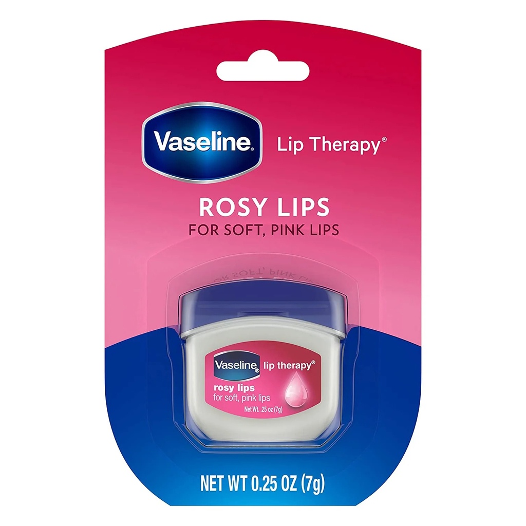 Vaseline Lip Therapy Rosy Jar 0.25oz 8CT Display Ea