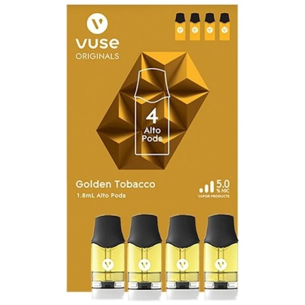 Vuse Alto Golden Tobacco 5.0% 4'S/5CT Pack