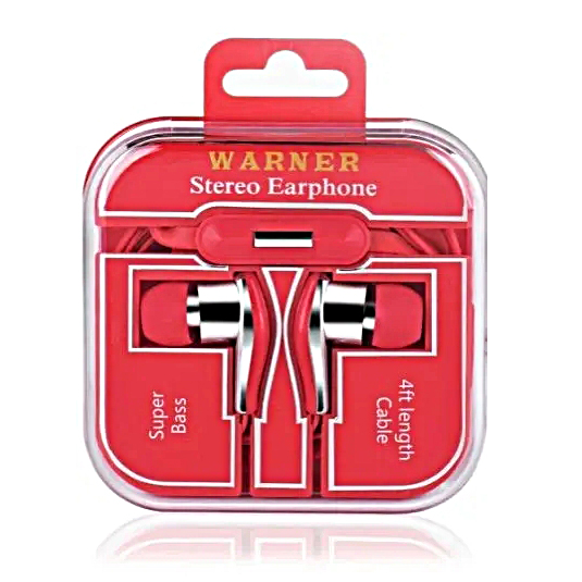 Warner Earphone With Stereo 3.5MM Connection (99928)