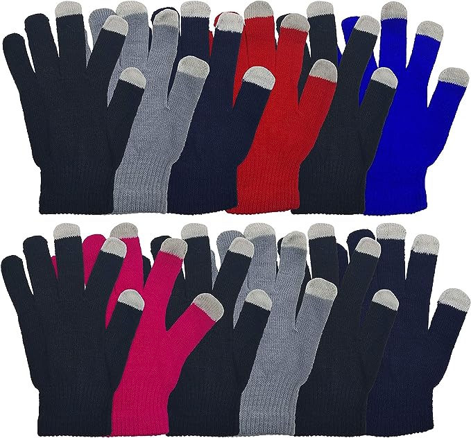 Winter -Gloves W/Touch Asst Color