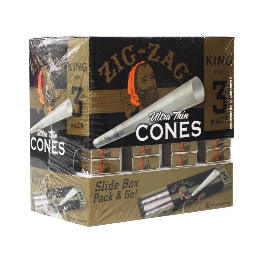 Zig Zag Cone King Size Ultra Thin 3'S/36PK
