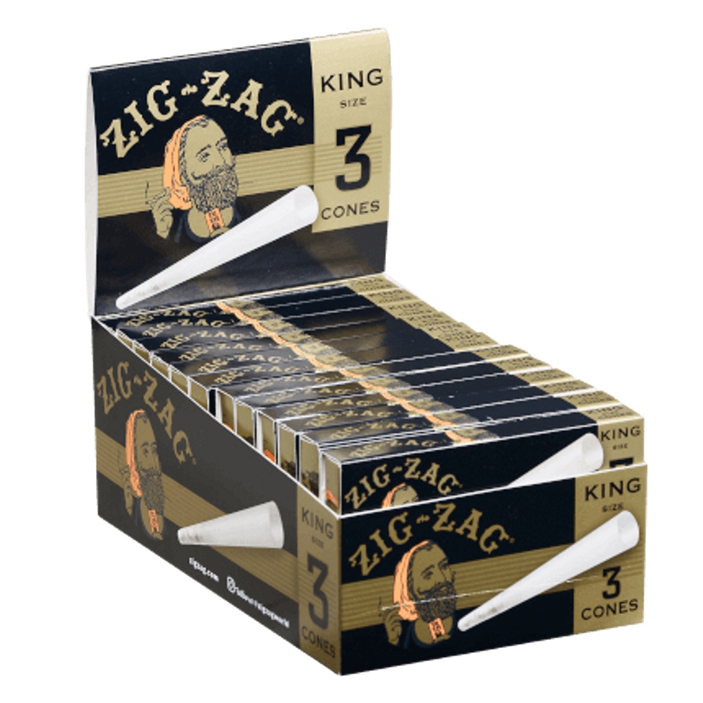 Zig Zag Ultra Thin King Size Cones 3'S/24PK