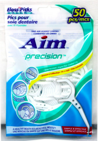 Aim Floss Picks Waxed 50 ct/Pack