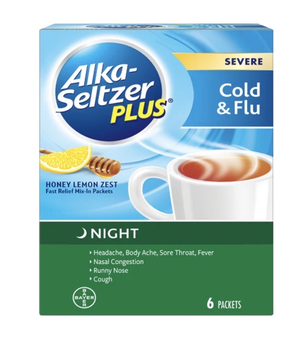 Alka-Seltzer Plus Night Severe Cold & Flu 6CT