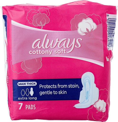 Always Cottony Soft Maxi Thick Long 7 Wings (Pink)