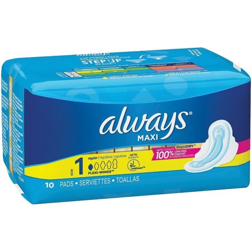 Always Maxi 10CT Regular Size 1 (Light Blue)
