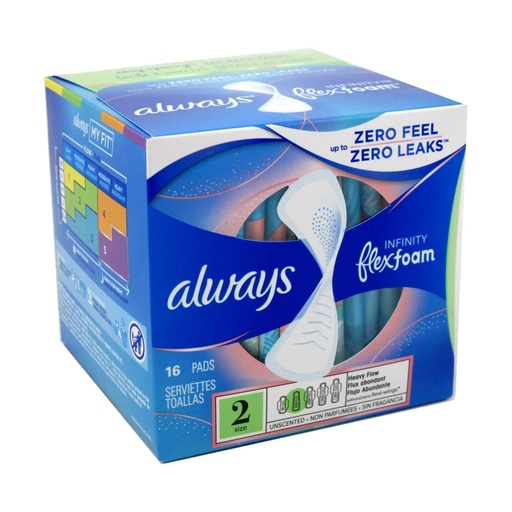 Always Infinity Flexfoam 16CT Size 2 (Blue/Green)