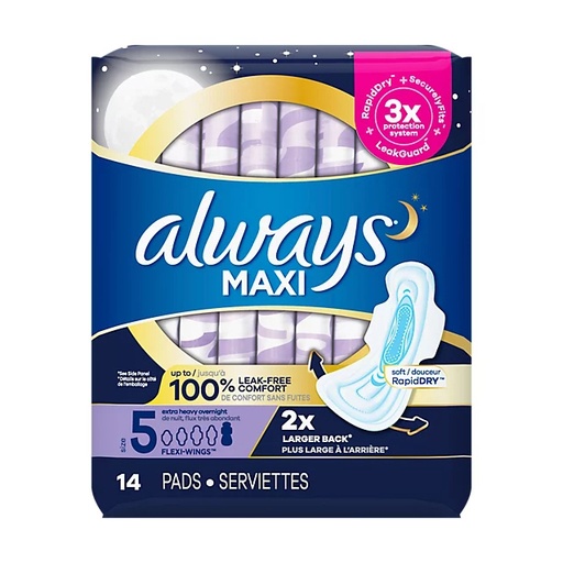 Always Extra Heavy Overnight 14CT Size 5 (Dark Blue)