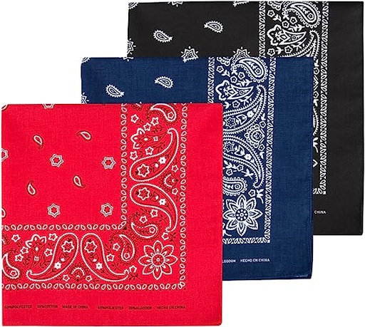 Bandana 100% Cotton Asst Mix Color 12CT