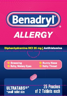 Benadryl Allergy Pouch 2'S/25CT