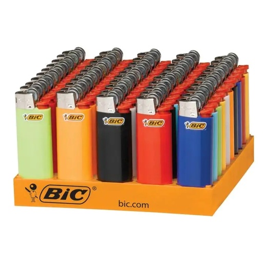 Bic Lighter Mini Assortetd Plain 53CT