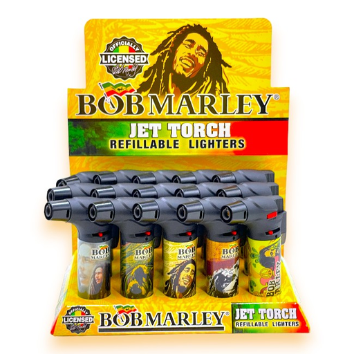 [Bob Ma-27157] Bob Marley Jet Torch Lighter (BM-LT20..) 15CT Display