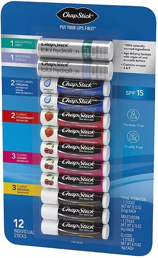 [Chapst-01450] Chapstick Assorted 12CT