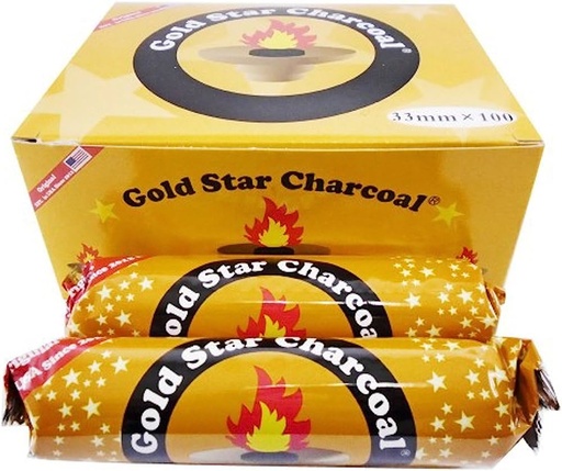 [Charco-01476] Charcoal Gold Star 40MM Display