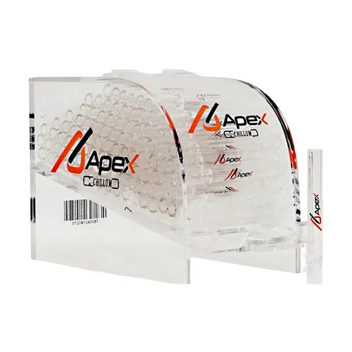 [Chillu-27181] Chillum Apex Clear Glass Pipe 100ct Display