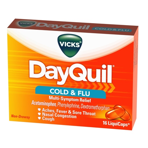 [DayQui-02610] Dayquil Cold & Flu Liqui Cap 16CT