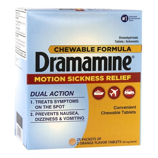 [Dramam-02730] Dramamine Motion Sickness Relief Pouch 2'S/25CT