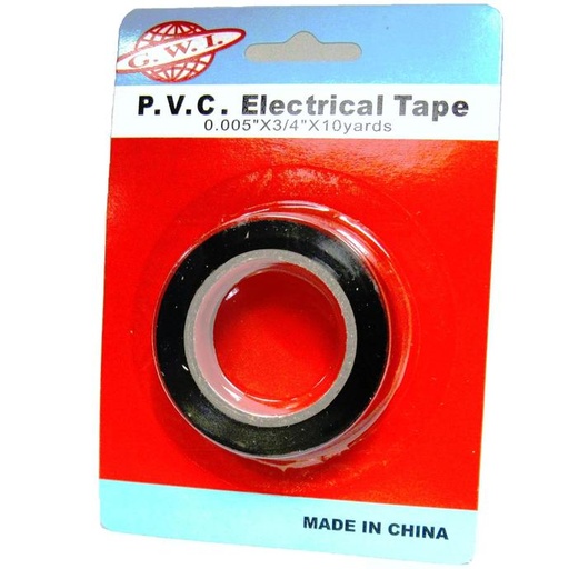 Electric Tape PVC Black (GWI) 3/4 x 10YDS