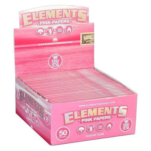 [Elemen-23187] Elements Pink King Slim Paper 32'S/50CT