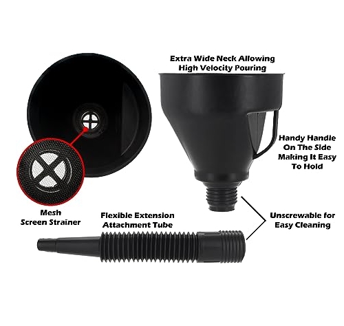 [Gas Fu-03082] Gas Funnel Black With Hose