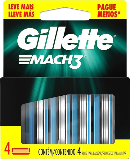 Gillette Mach 3 Blades Cartridges 4CT