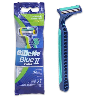 Gillette Blue II Plus Pivot Razor 2CT Pack