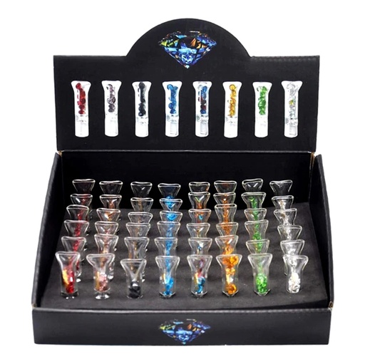 [Glass -03142] Glass Diamond Mouth Tips 48CT/Bx Ea