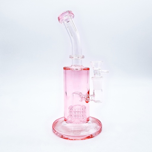 [Glass -03154] Glass Bong Bent Stem Tree 9"