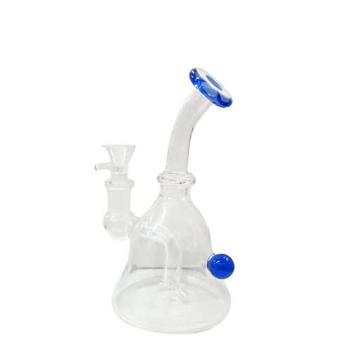 [Glass -03176] Glass Bong Ring Bell 6.5" Flat Cylinder Diffused