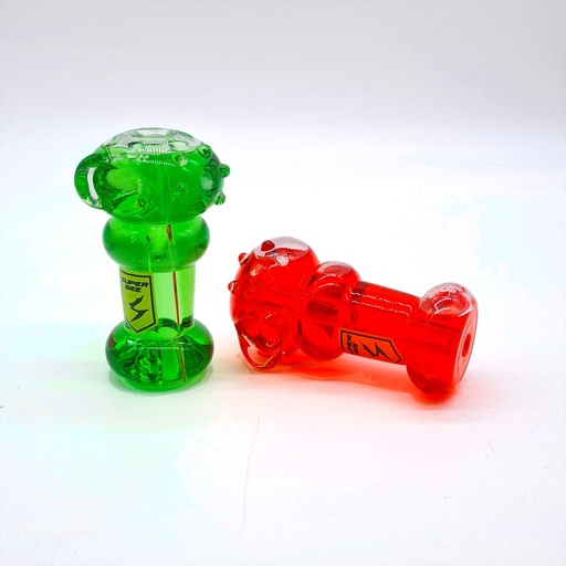 [Glass -12482] Glass Pipe Glycerin Filled Super Bee 4"