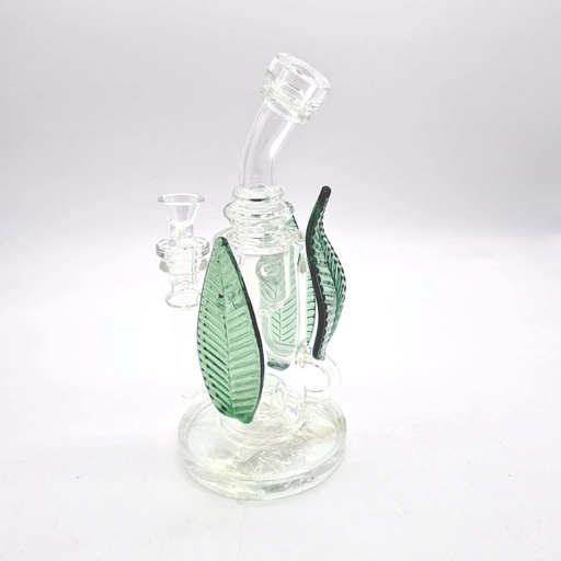 [Glass -21478] Glass Bong Leaf Around 9"