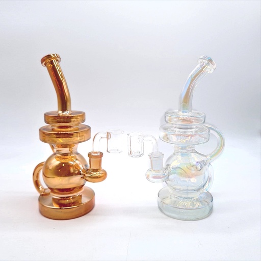 [Glass -21480] Glass Bong Chromium Lantern (G528/430) 8.5"